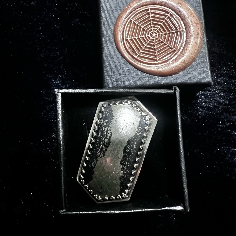 Pyrite and Sterling Handmade Ring
